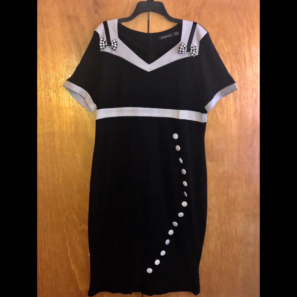 Black and Grey Pencil Dress - Size 1X